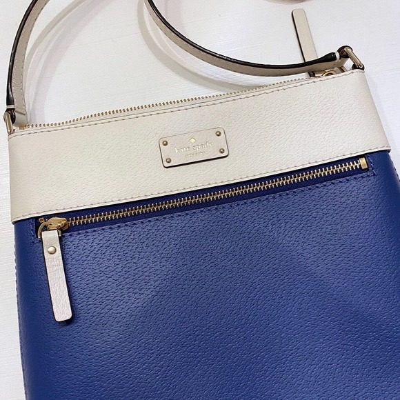 Genuine Kate Spade Women’s Roma Grove Street Colorblock Crossbody Blue/White Bag - Picture 4 of 11